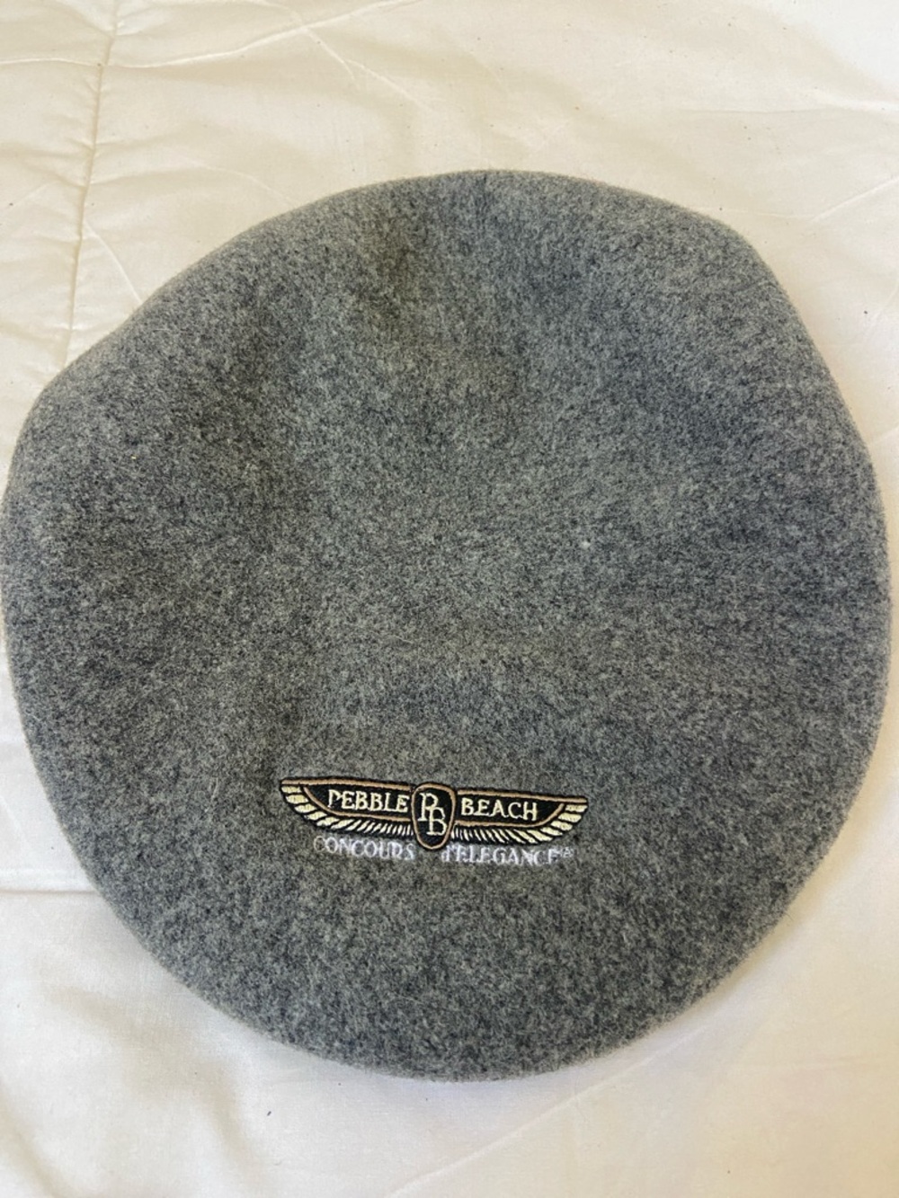 Kangol Grey Wool 504 Flat Cap with Embroidered Logo